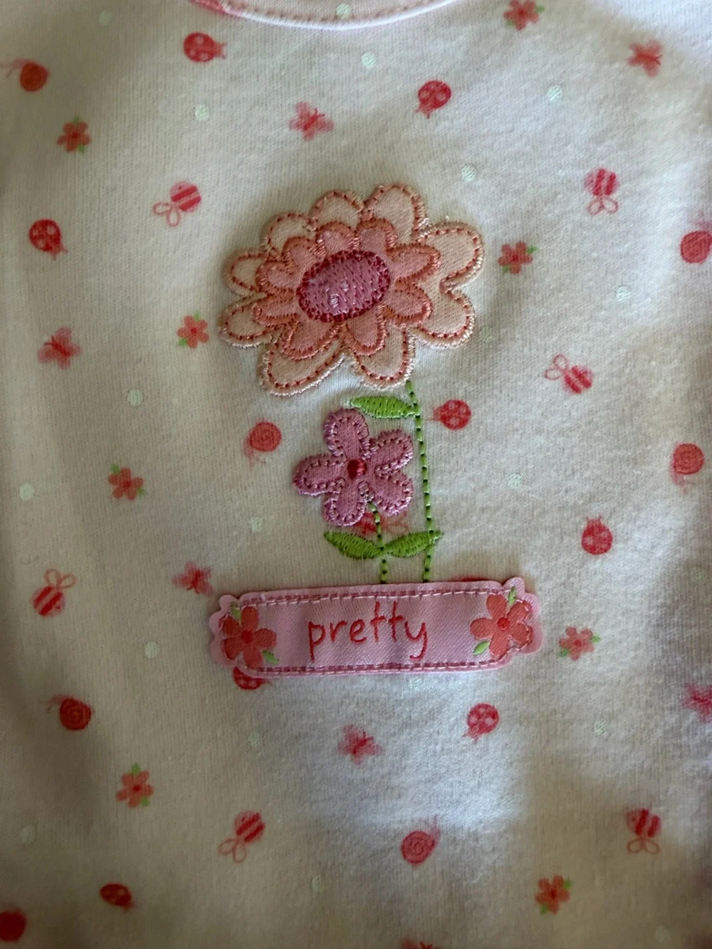Just One You by Carter's Pink Floral Ruffle Baby One-Piece